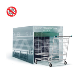 Automatic disinfection tunnel Clean Gate UV-C lamps for shopping carts and baskets