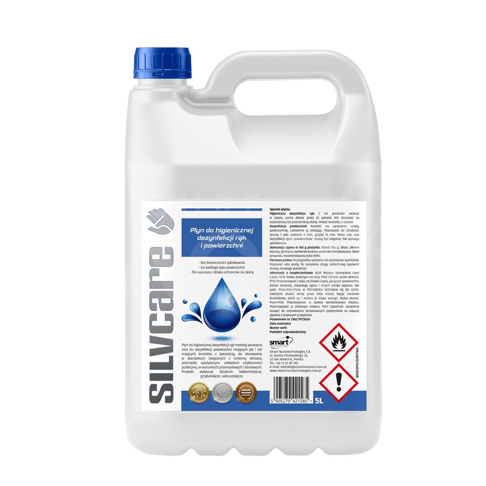 SILVCARE + E 5L – hand and surface disinfectant
