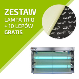 ZESTAW Lampa jednostrona TRIO-STEEL 2x15W + 10 lepów gratis