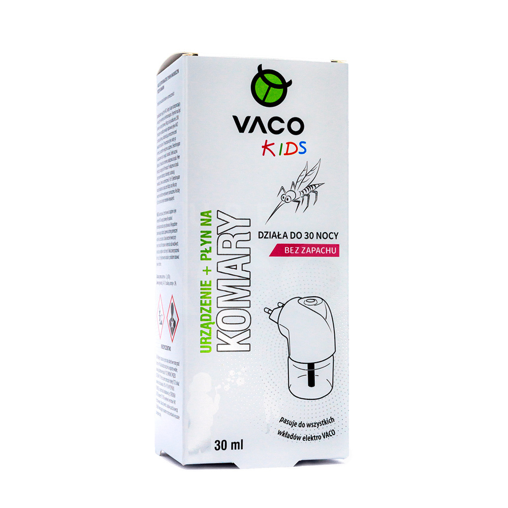 VACO Kids Elektro + płyn na komary dla Dzieci (30 nocy) 30 ml