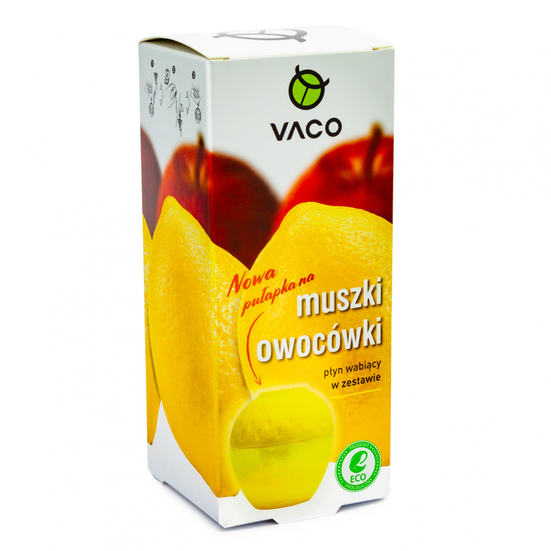 VACO ECO Pułapka na muszki owocówki z płynem wabiącym