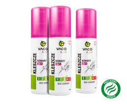 VACO Płyn na komary, kleszcze i meszki dla Dzieci 80 ml 1+