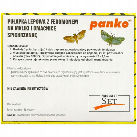 Wkład lepowy na mole, mkliki, omacnicę spichrzankę Zestaw 5 szt. x 3 szt. Wkład lepowy na mole, mkliki, omacnicę spichrzankę Zestaw 5 szt. x 3 szt.