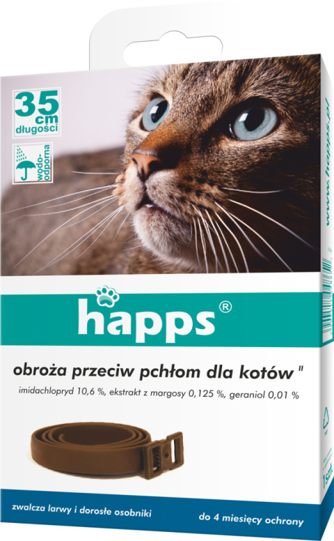 HAPPS - obroża przeciw pchłom dla kotów