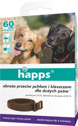 HAPPS - obroża przeciw pchłom i kleszczom dla dużych psów