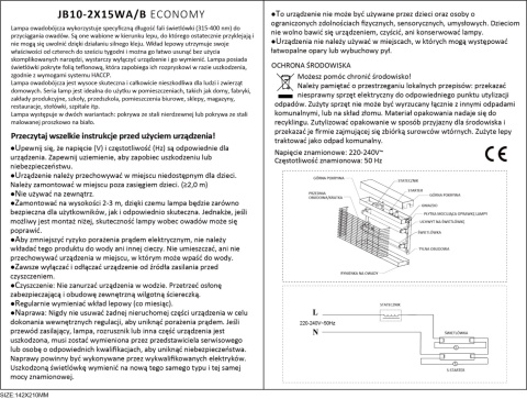 Lampa owadobójcza ECONOMY 2x15W stal nierdzewna Lampa owadobójcza ECONOMY 2x15W stal nierdzewna